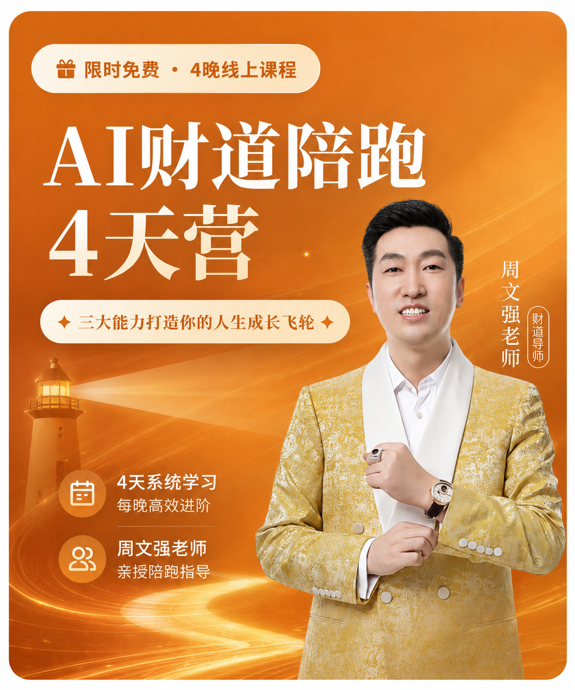 AI财道陪跑4天营 · 周文强老师亲授